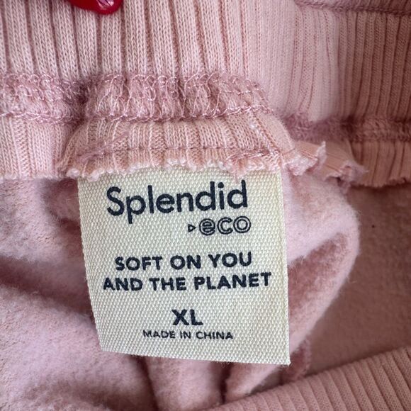 Splendid Eco Cotton ruffle detail Jogger Pants – Pink, XL - Picture 4 of 5